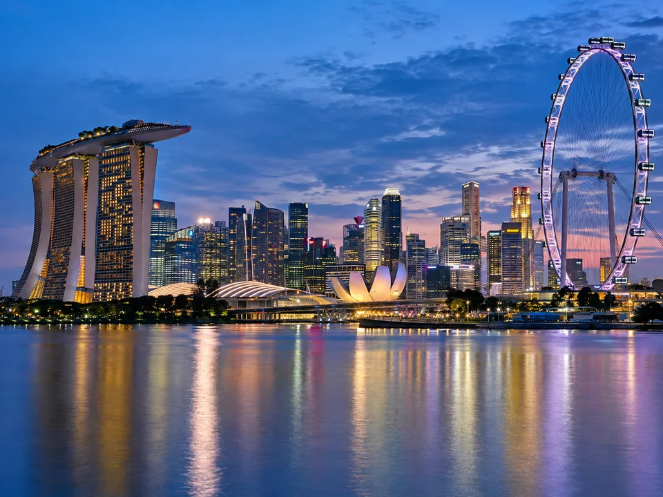 AI illustration of the Singapore Marina Bay waterfront
